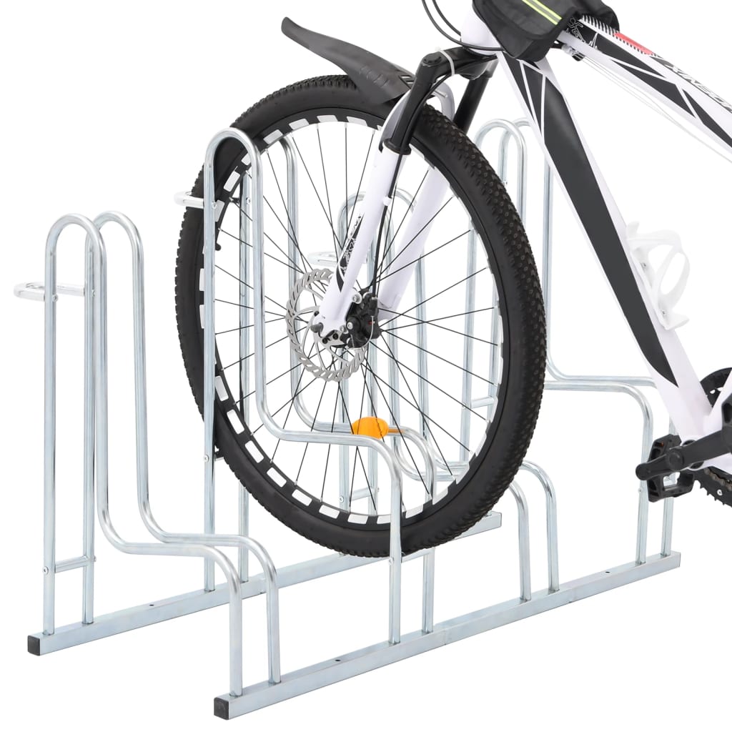 Bicycle Stand for 4 Bikes Floor Freestanding Galvanised Steel