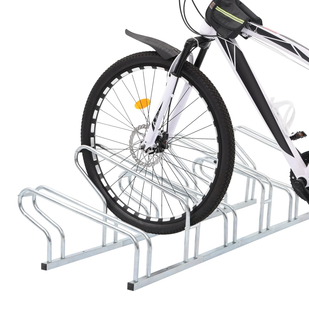 Bicycle Stand for 6 Bikes Floor Freestanding Galvanised Steel