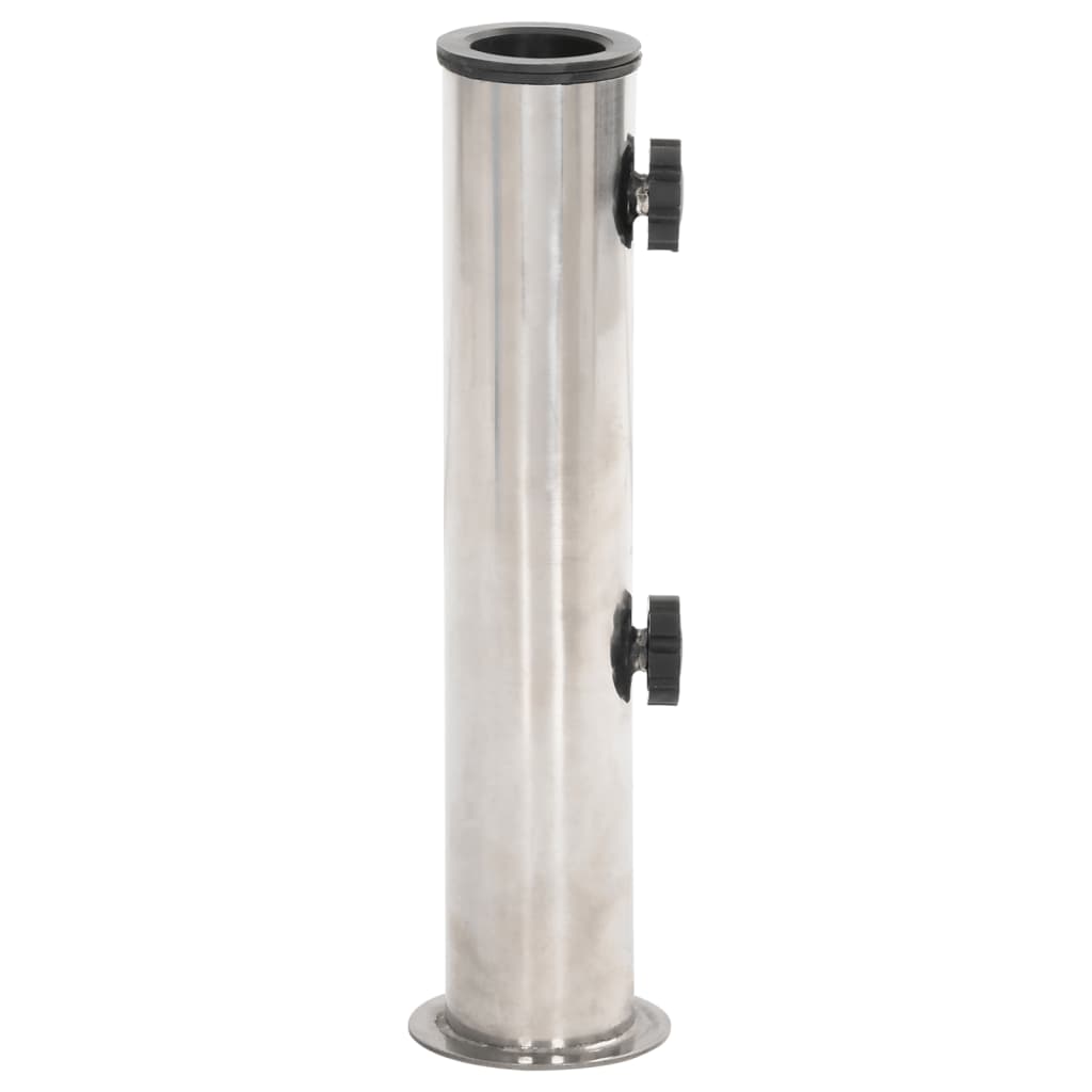 Parasol Base for Ø38/48 mm Pole Silver Stainless Steel