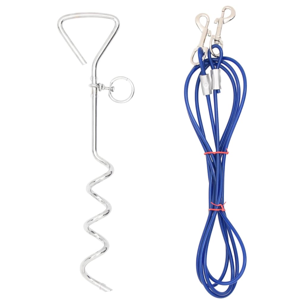 Dog Tie Out Cable with Ground Stake 3 m