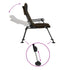Fishing Chair with Armrest Foldable Taupe