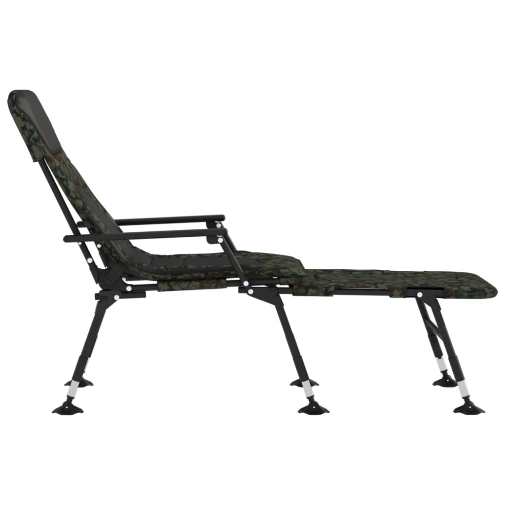 Fishing Bedchair with Adjustable Mud Legs Foldable Camouflage