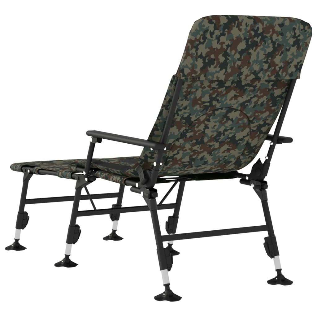 Fishing Bedchair with Adjustable Mud Legs Foldable Camouflage