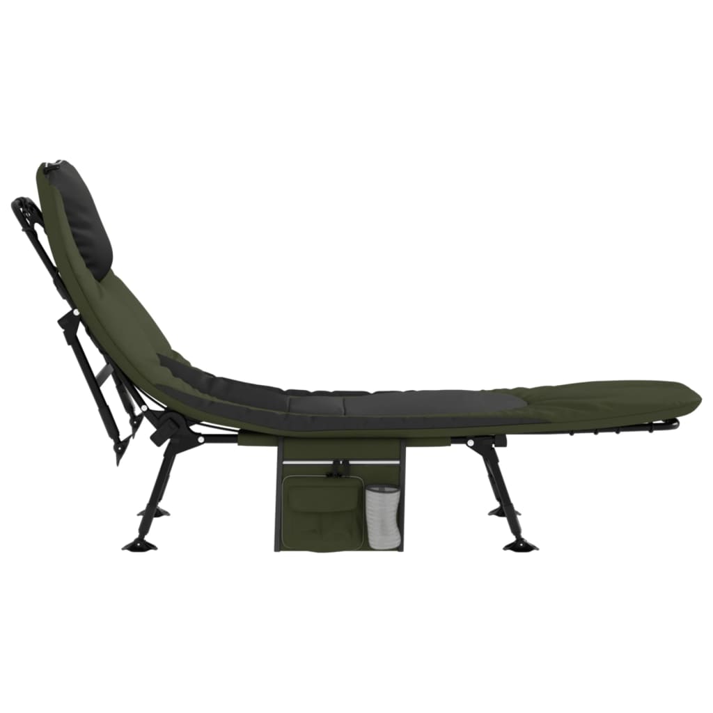 Fishing Bed with Adjustable Mud Legs Foldable Green