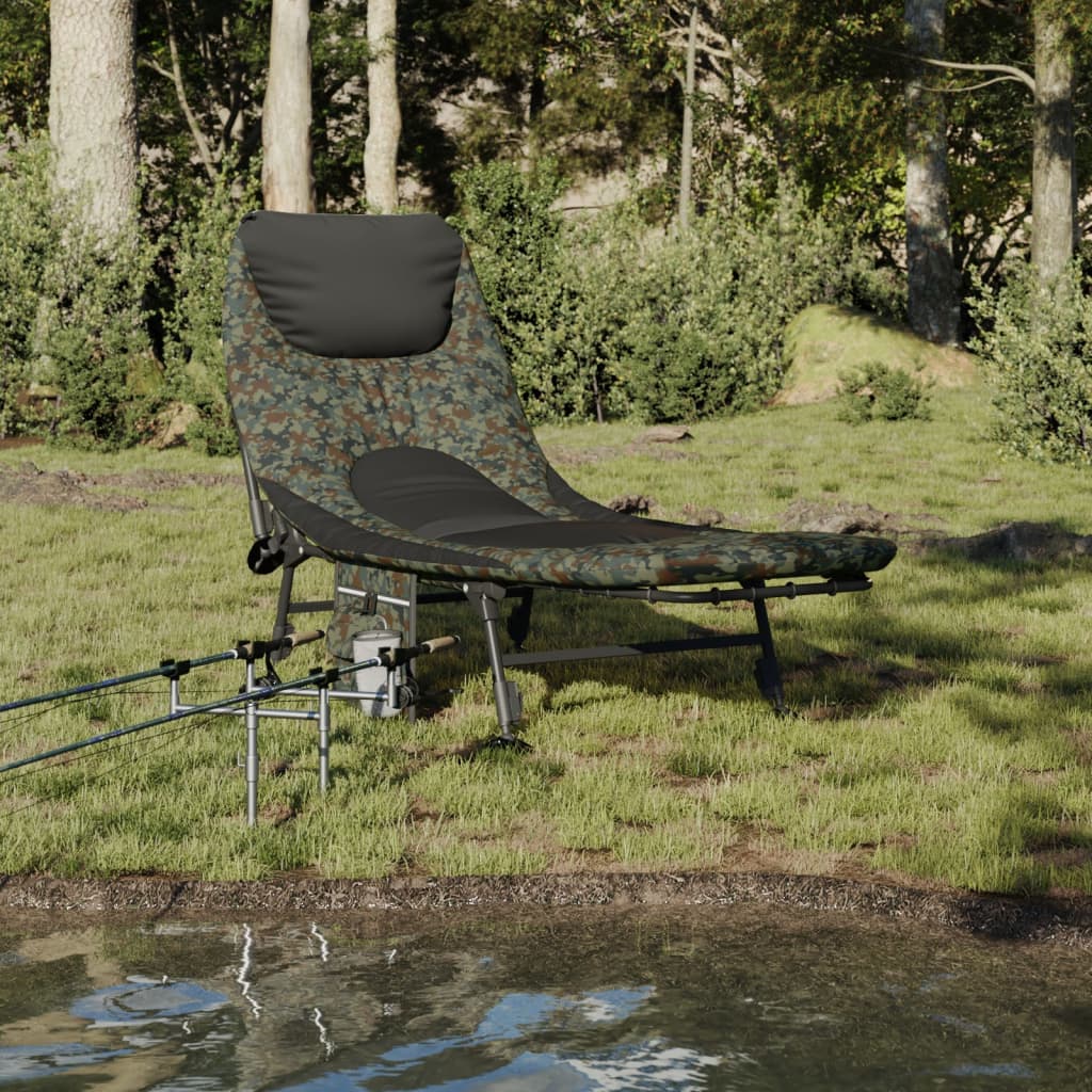 Fishing Bed with Adjustable Mud Legs Foldable Camouflage