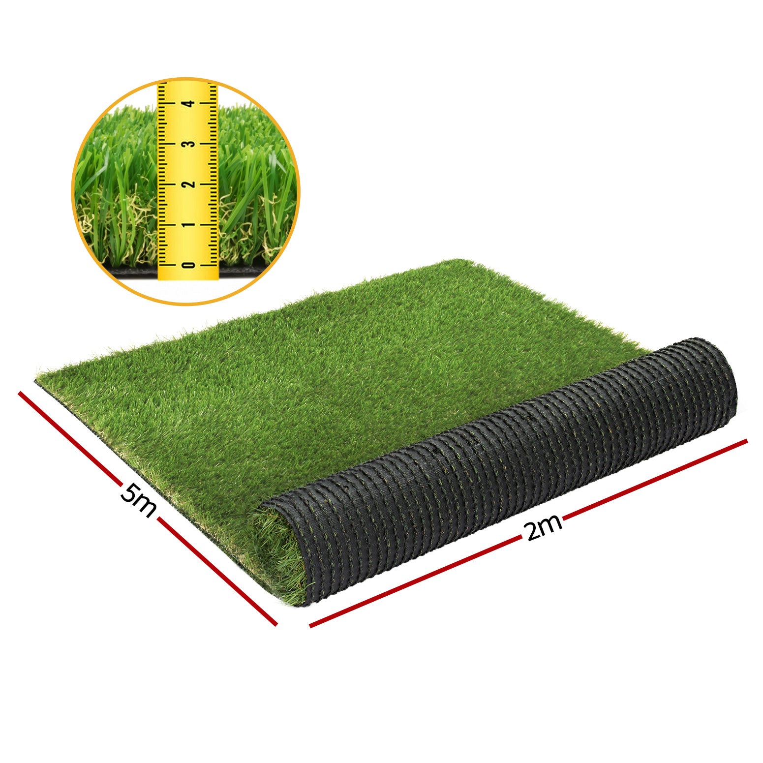 Artificial Grass 30mm 2mx5m 20SQM Synthetic Fake Lawn Turf Plastic Plant 4-coloured
