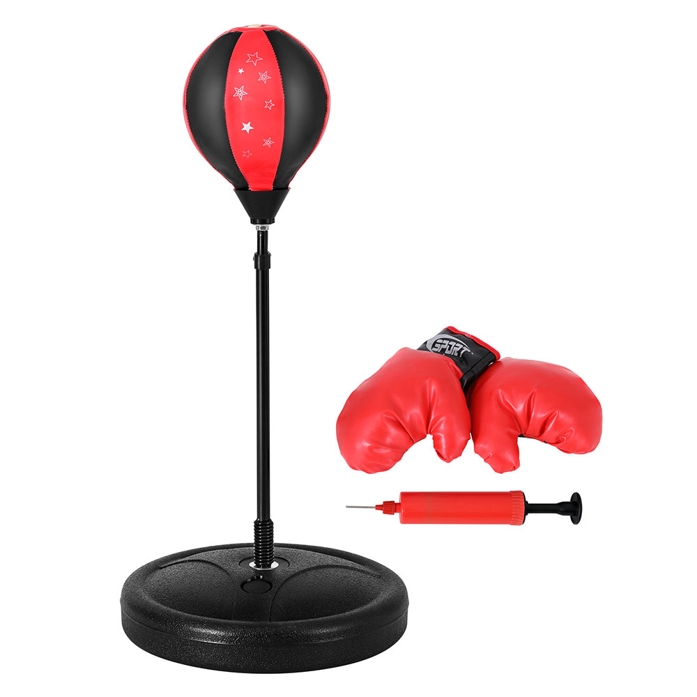 Boxing Bag Stand Set Punching Bag Gloves with Pump Height Adjustable