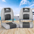2X Folding Boat Seats Marine Swivel Low Back 10cm Padding Charcoal