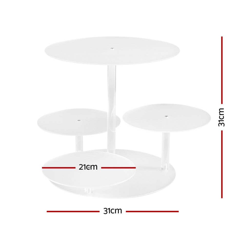 Cake Stand 5 Tiers Acrylic Holder Display Round Clear Wedding Party
