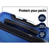 2pc Luggage Trolley Travel Suitcase Set TSA Hard Case Lightweight Blue