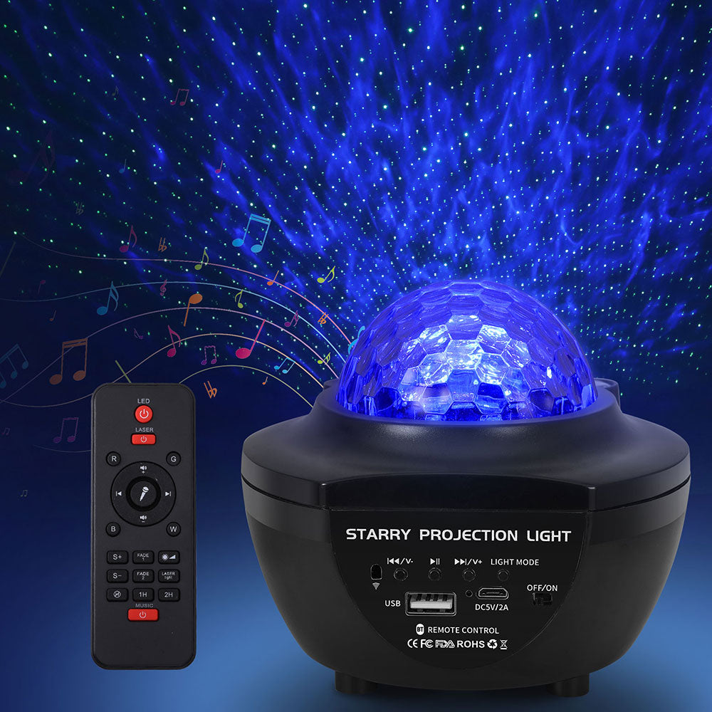 Projector Party Night Light LED Galaxy Starry Sky Ocean Star Lamp Music