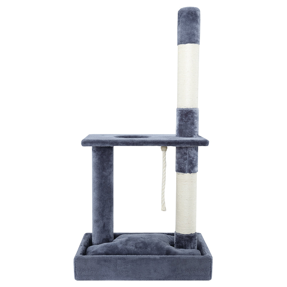 Cat Tree 102cm Scratching Post Tower Scratcher Condo House Board Grey