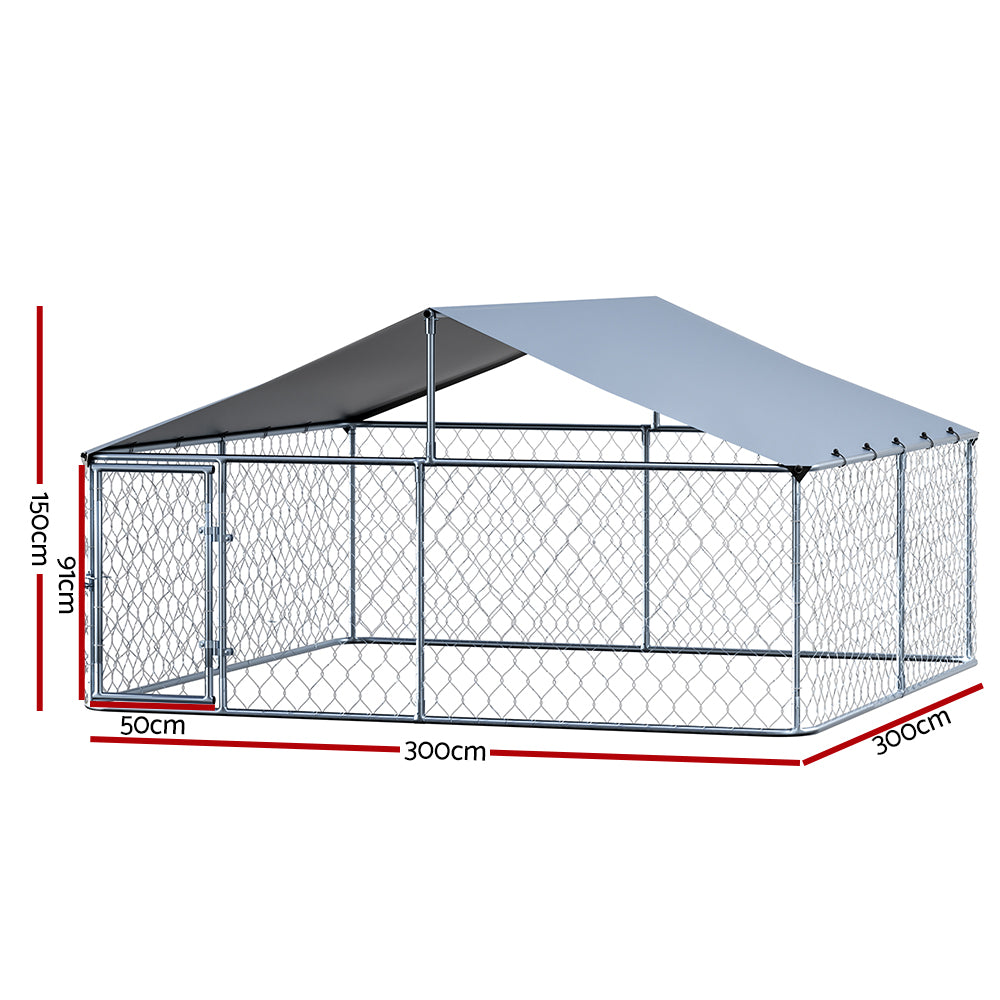 Dog Kennel Large House XXL Pet Run Cage Puppy Outdoor Enclosure With Roof