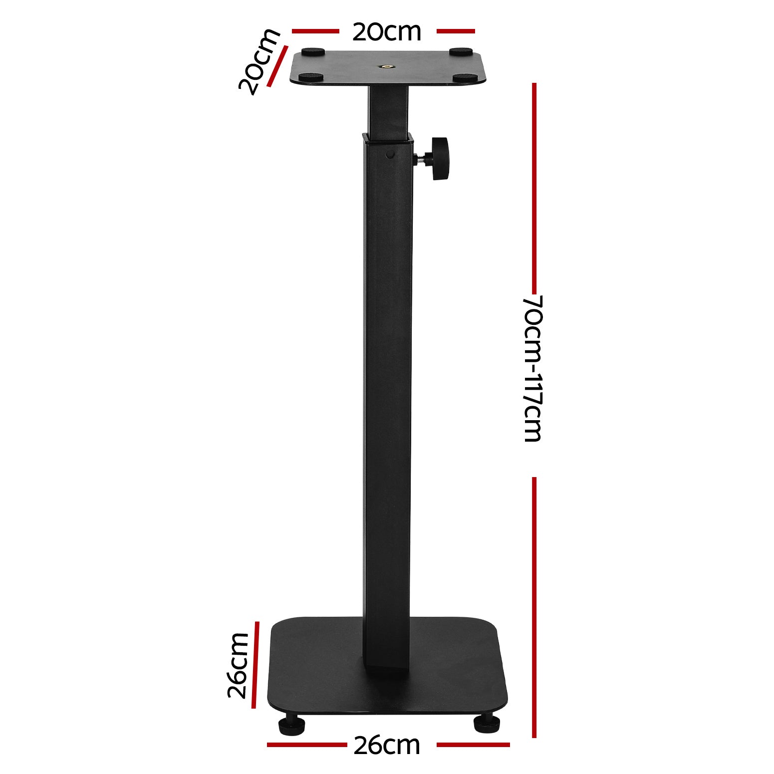 Speaker Stand 70-117cm Adjustable Height 2pcs