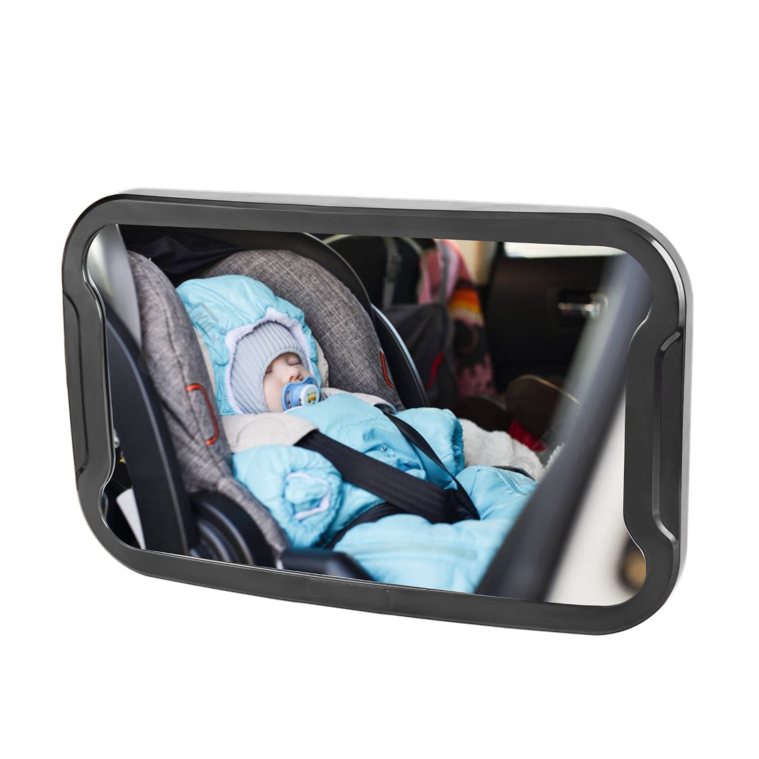 Baby Infant Back View Facing Car Safety Mirror for Back Seat Black