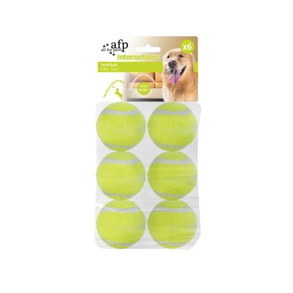6 Pack Dog Fetch Balls - Heavy Fetch N Treat  Replacement Ball