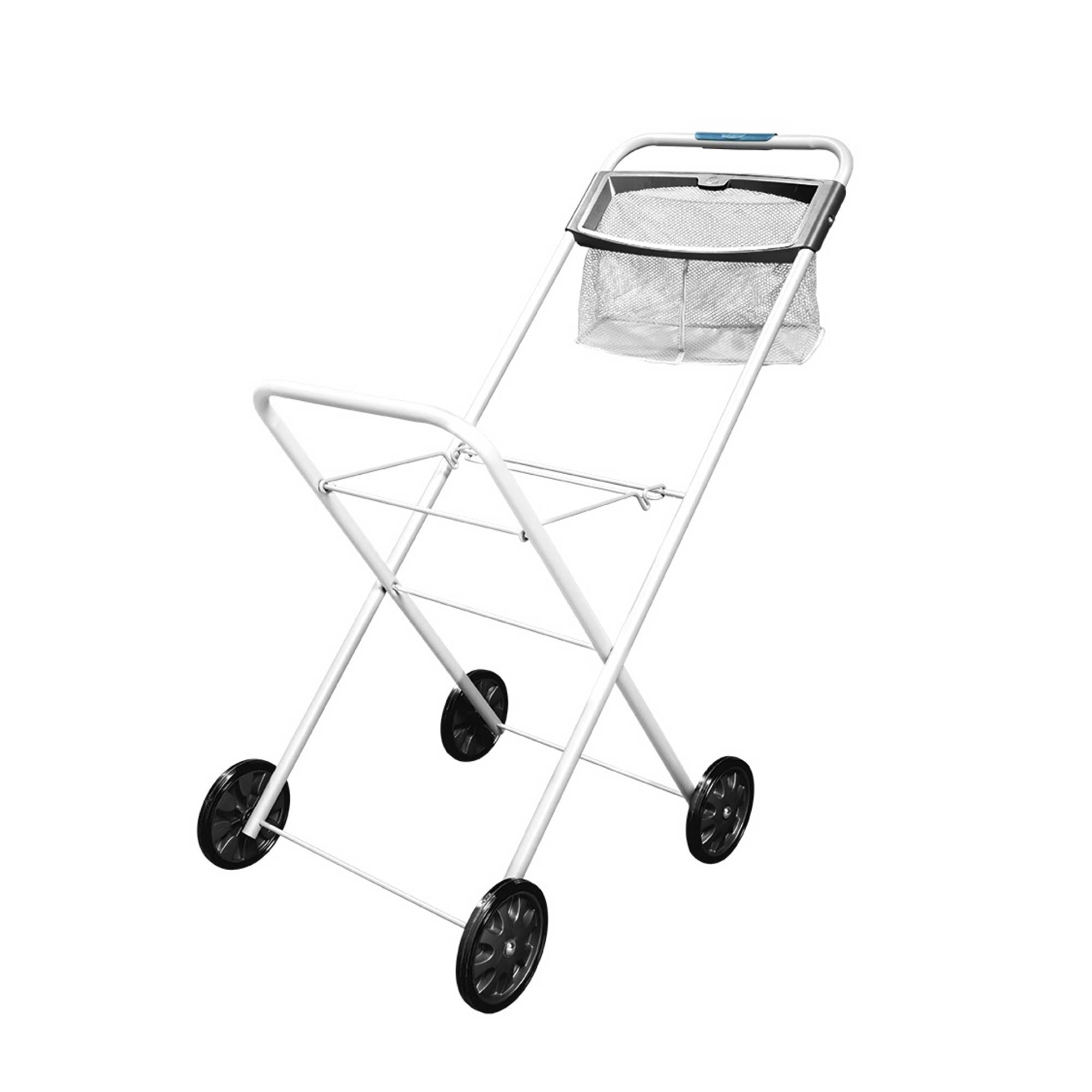 Premium Laundry Trolley For Clothes Washing Basket Integrated Peg Basket