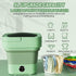 Mini 8L Portable Foldable Washing Machine Washer for Underwear Baby Clothes Camping Travel Green
