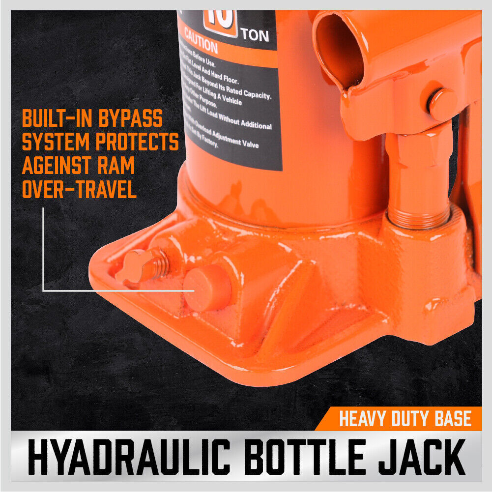 20 Ton (40000lb) Air Hydraulic Bottle Jack Pneumatic Heavy Duty Truck Repair
