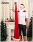 Christmas Unisex Adults Kids Novelty Hat Xmas Party Cap Santa Costume Dress Up, Long Santa Hat (Adults)