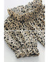 Frilled Neck Cheetah Blouse - L