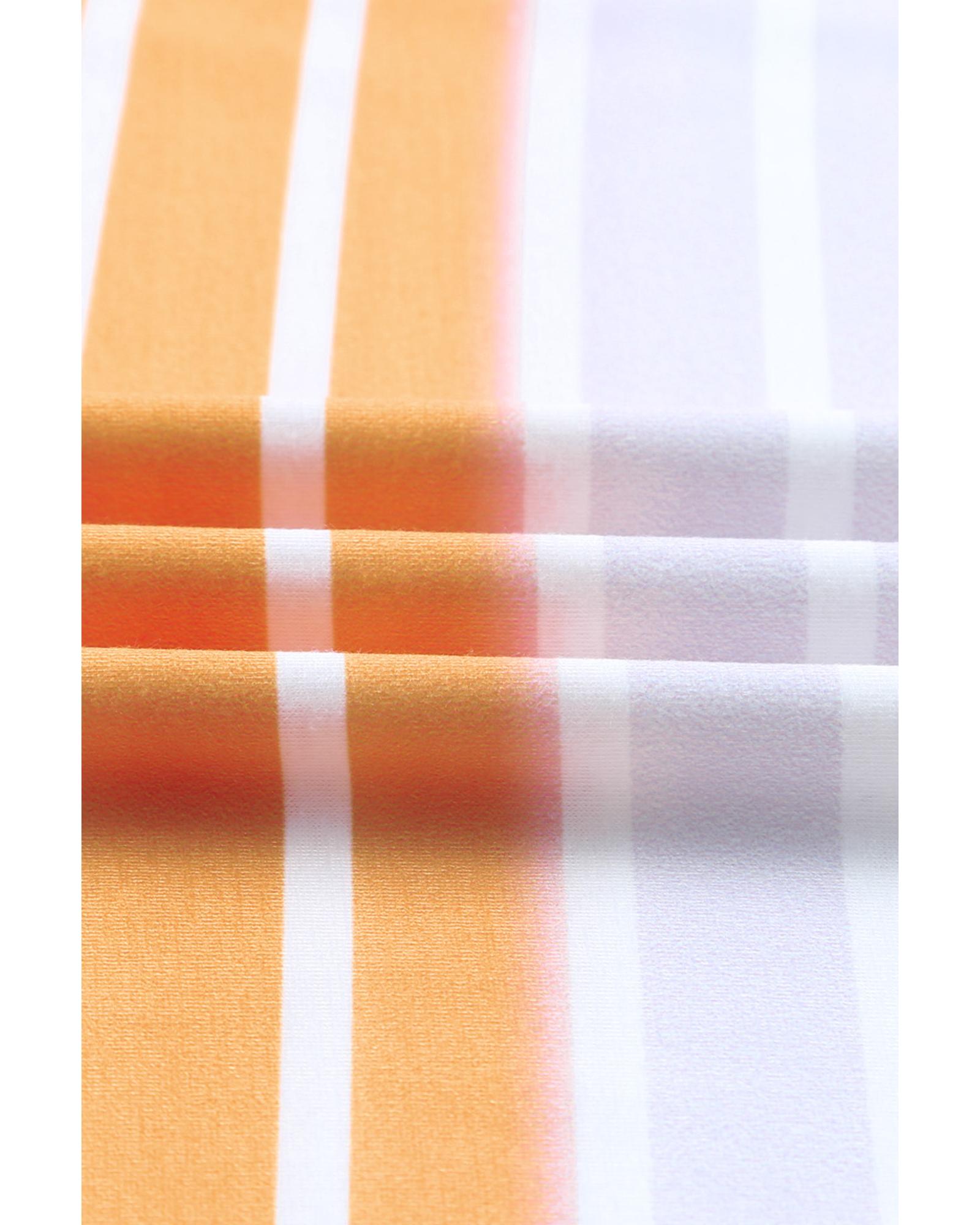 Azura Exchange Gradient Striped Long Sleeve V-Neck Blouse - S