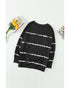 Abstract Striped Long Sleeve Sweatshirt - S