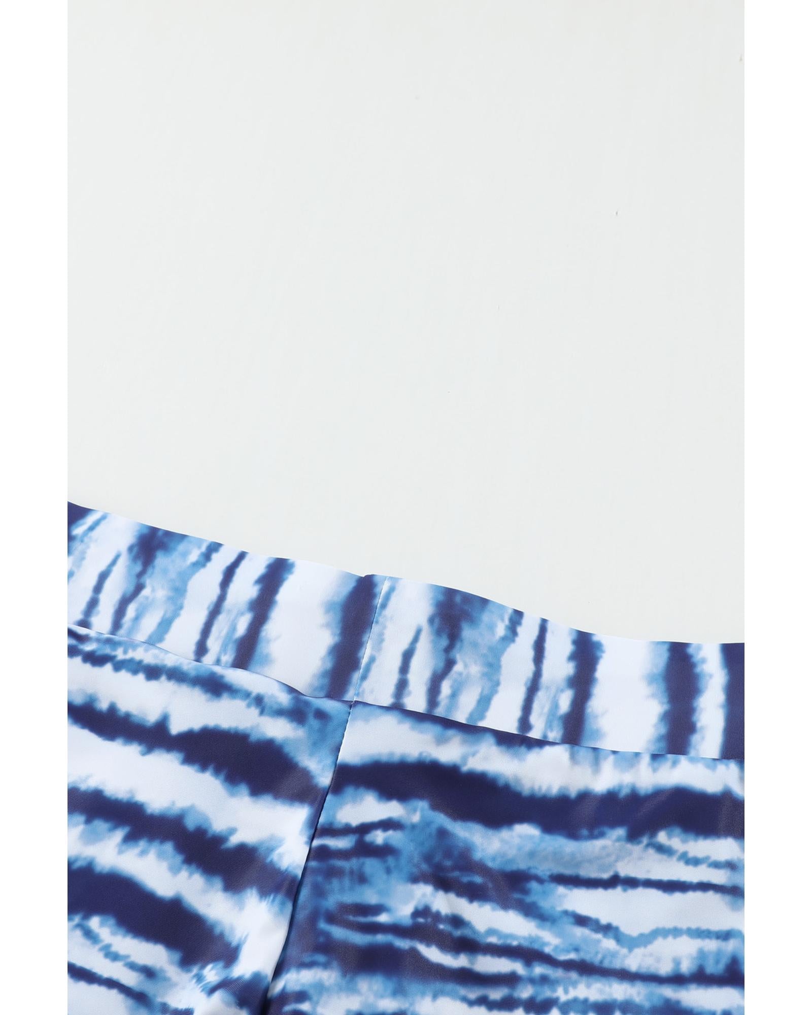 Tie-dye Swim Shorts with Drawstring - L