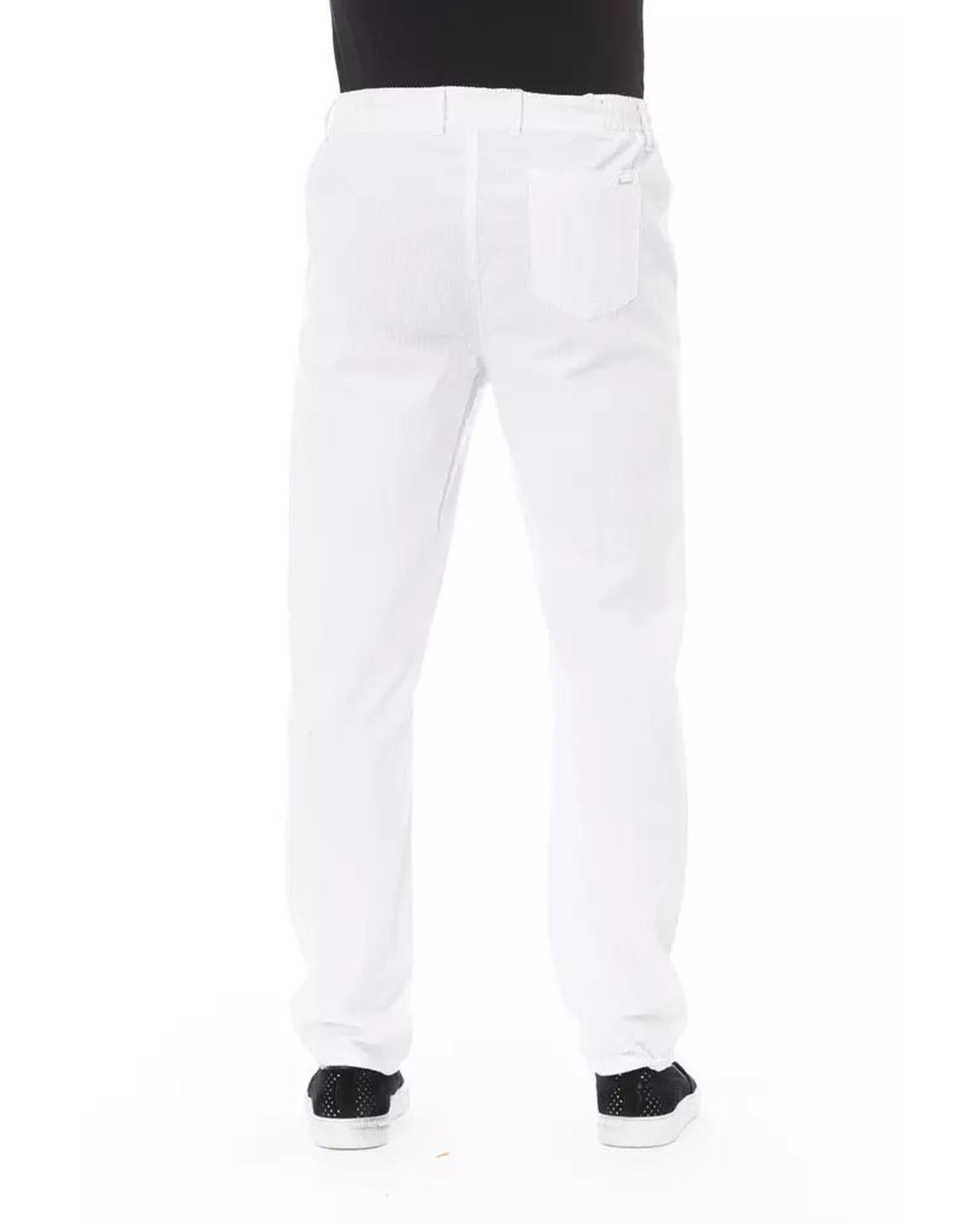 Men's White Cotton Jeans & Pant - W32 US
