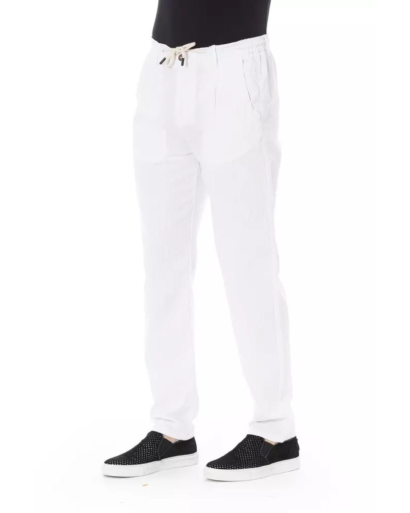 Men's White Cotton Jeans & Pant - W36 US