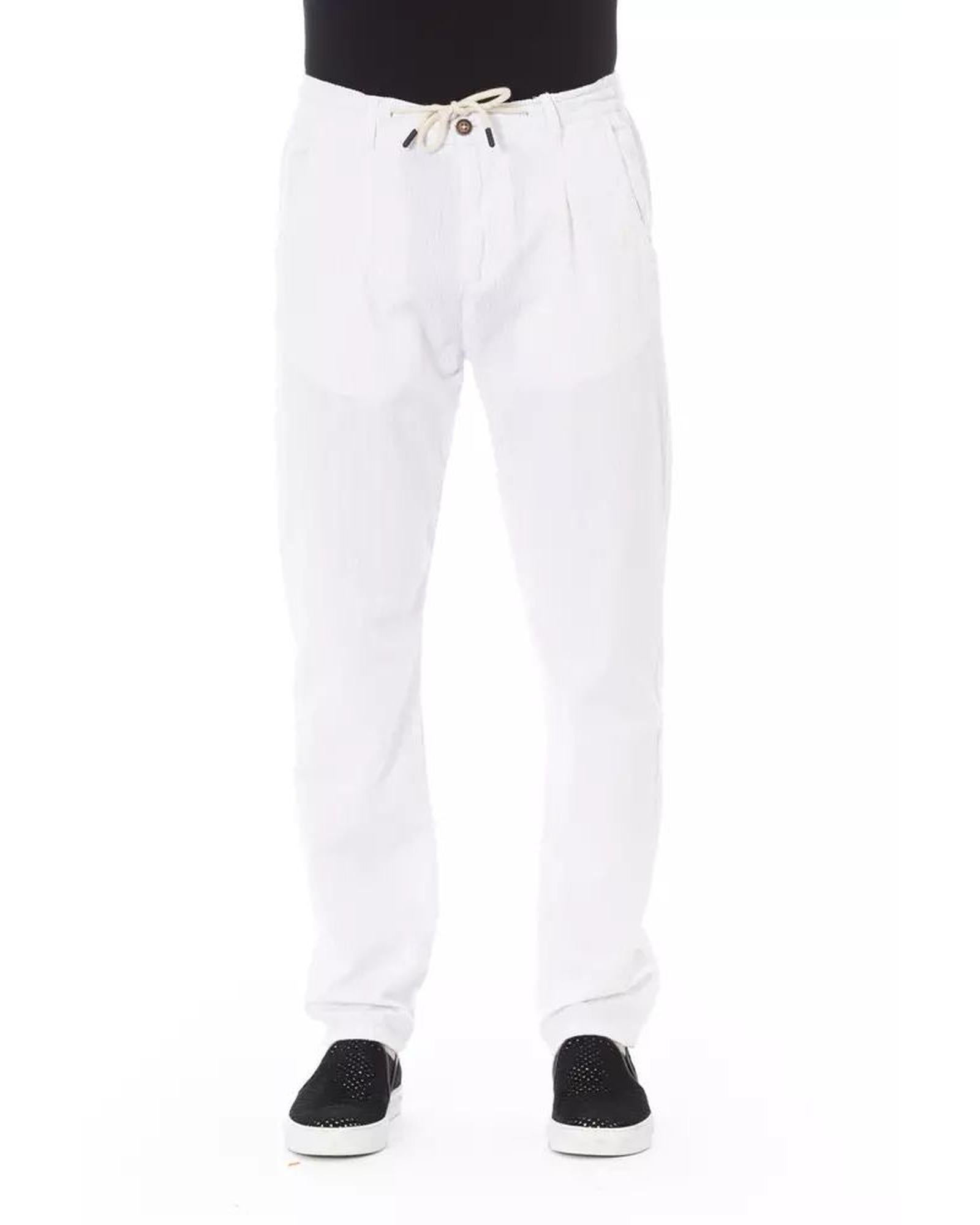 Men's White Cotton Jeans & Pant - W38 US
