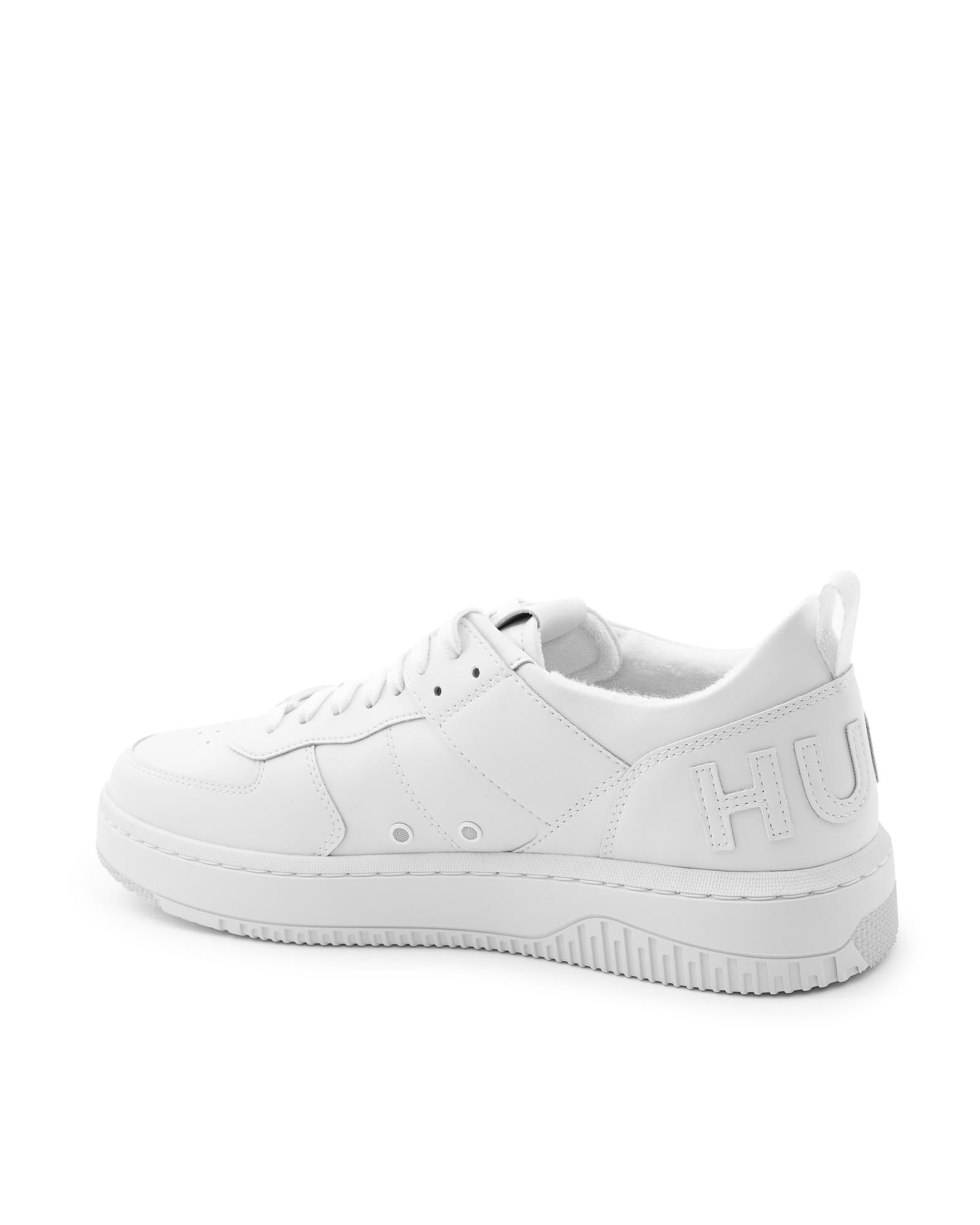 Men's Calfskin Rubber Sole Sneakers in White - 40 EU