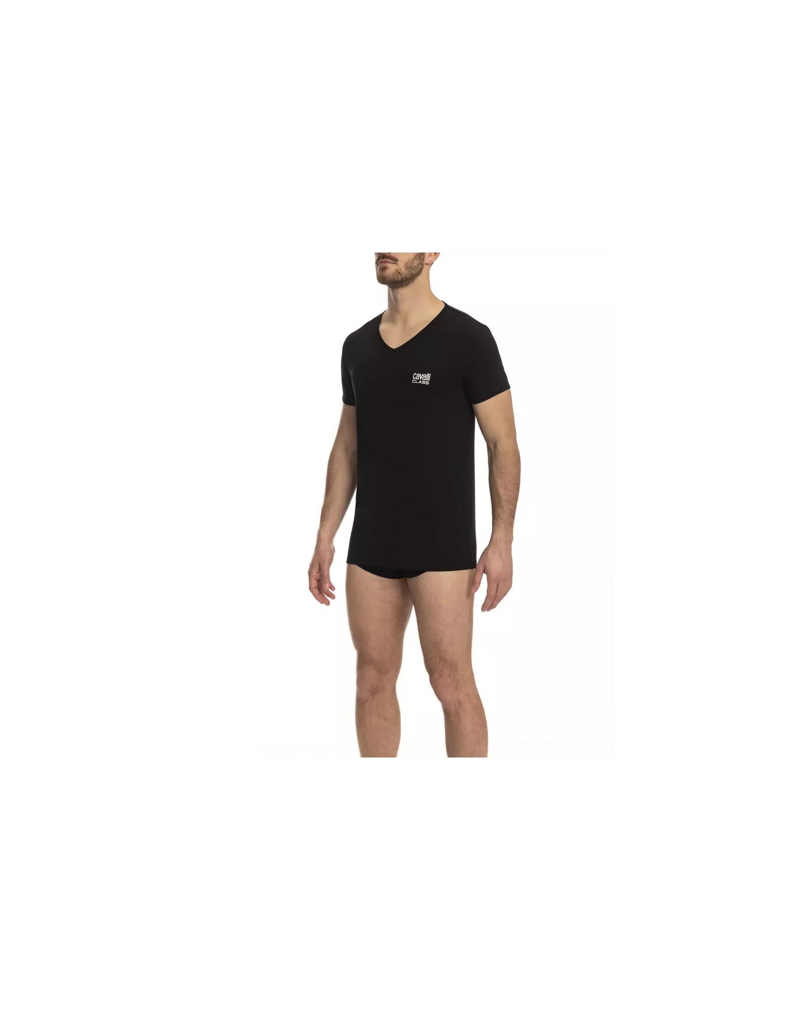 Men's Black Cotton T-Shirt - XL