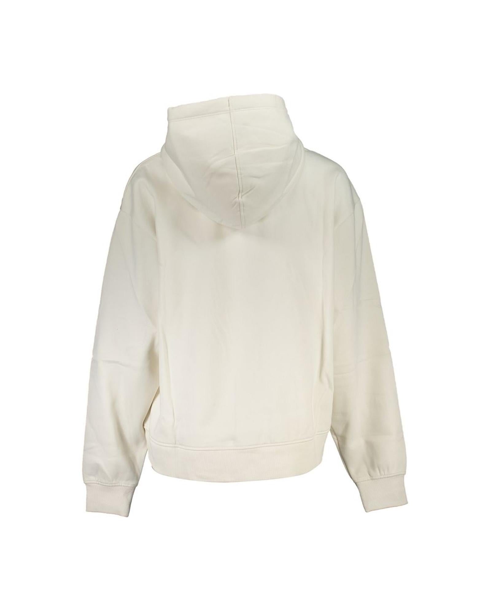 Women's White Cotton Sweater - M