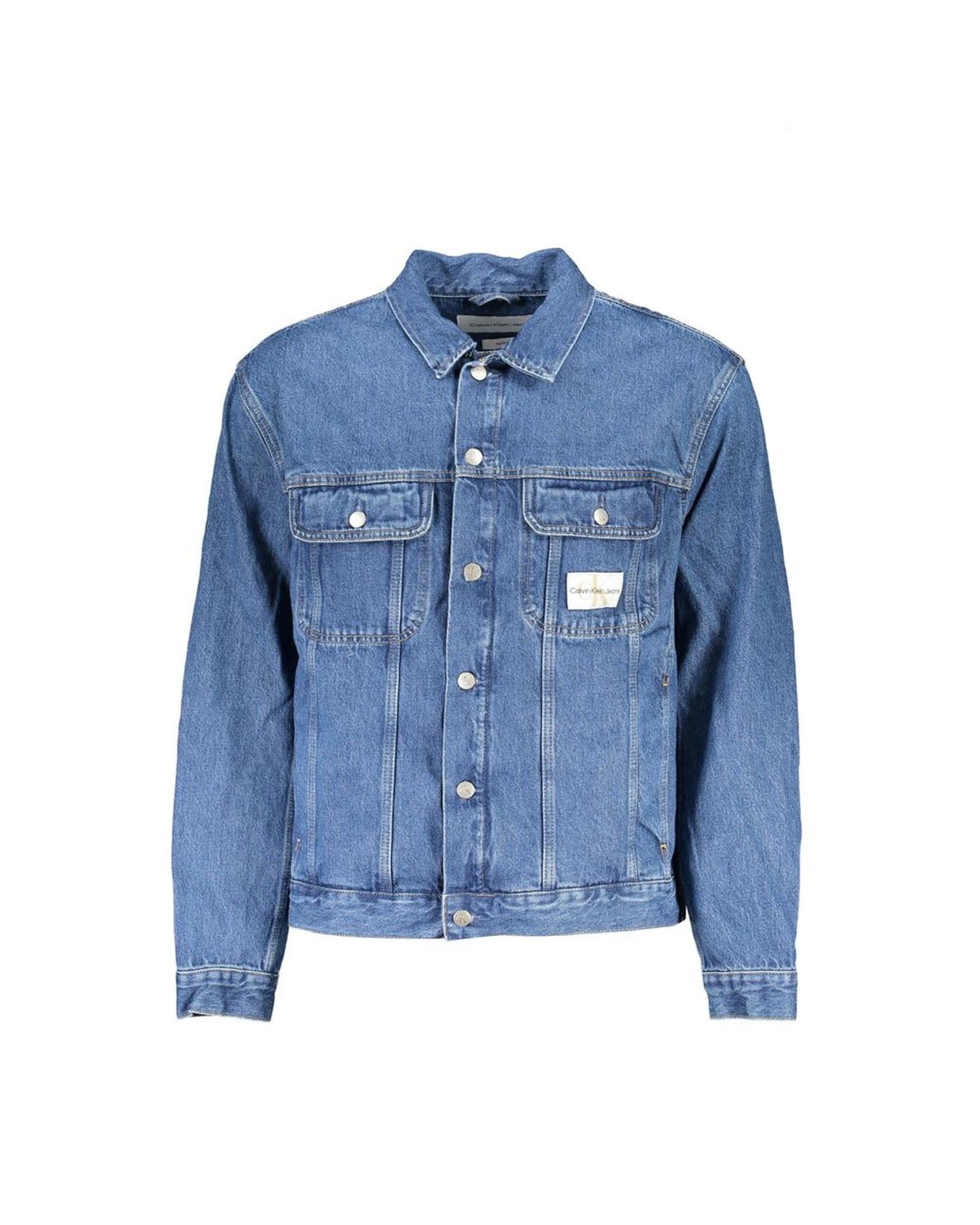 Men's Blue Cotton Jacket - S