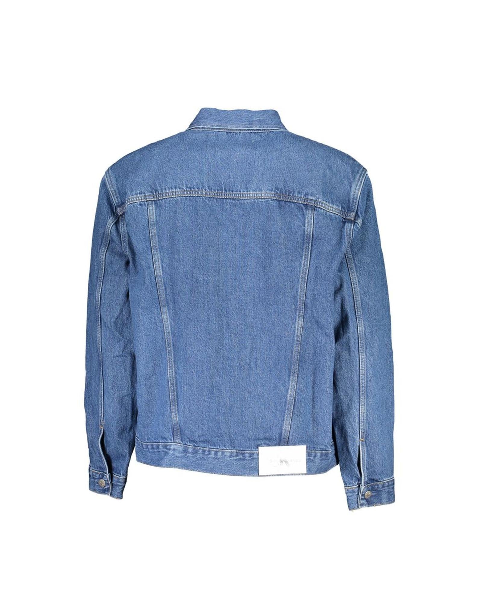 Men's Blue Cotton Jacket - 2XL