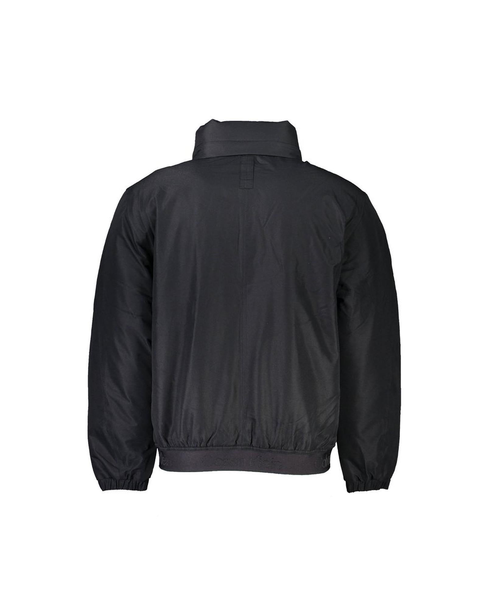 Men's Black Polyester Jacket - M