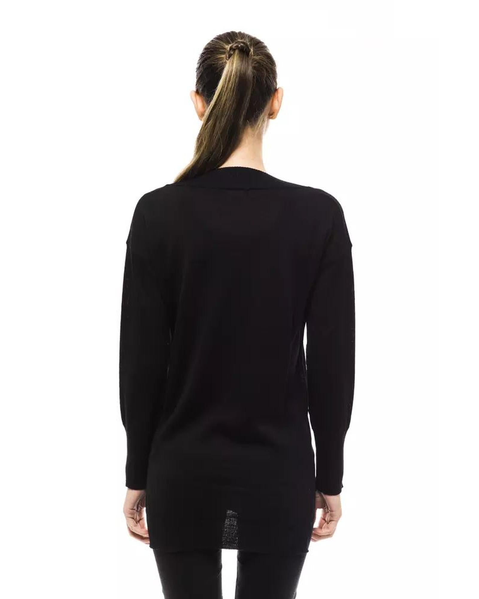 Women's Black Wool Sweater - 46 IT