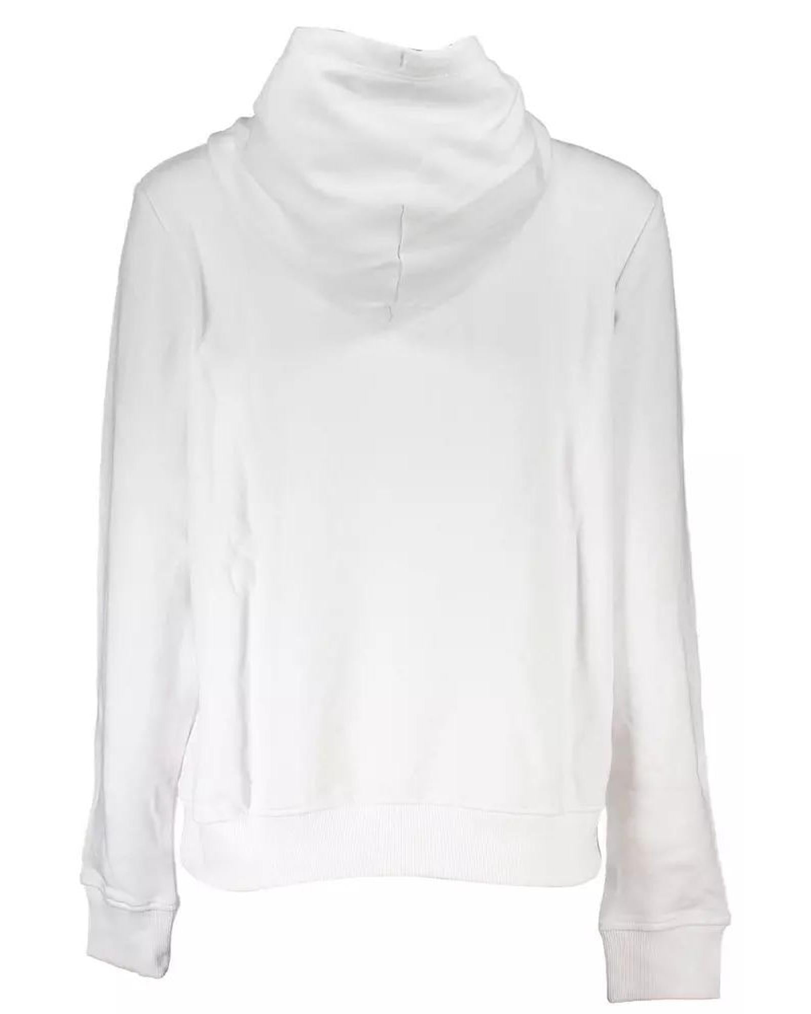 Women's White Cotton Sweater - L