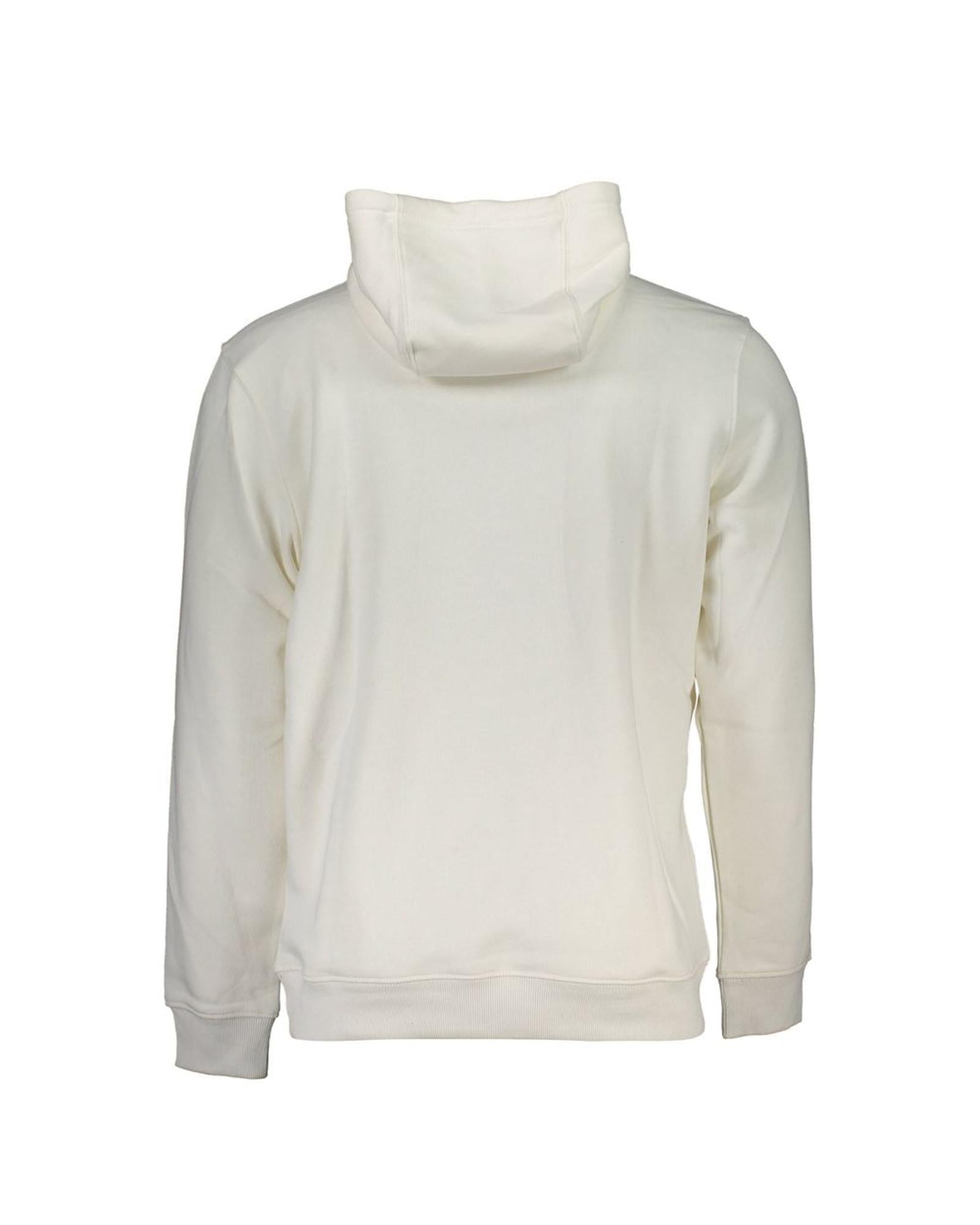 Men's White Cotton Sweater - L