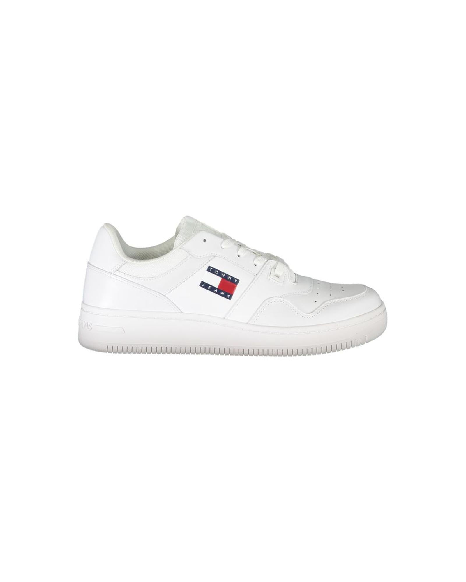 Men's White Polyester Sneaker - 43 EU