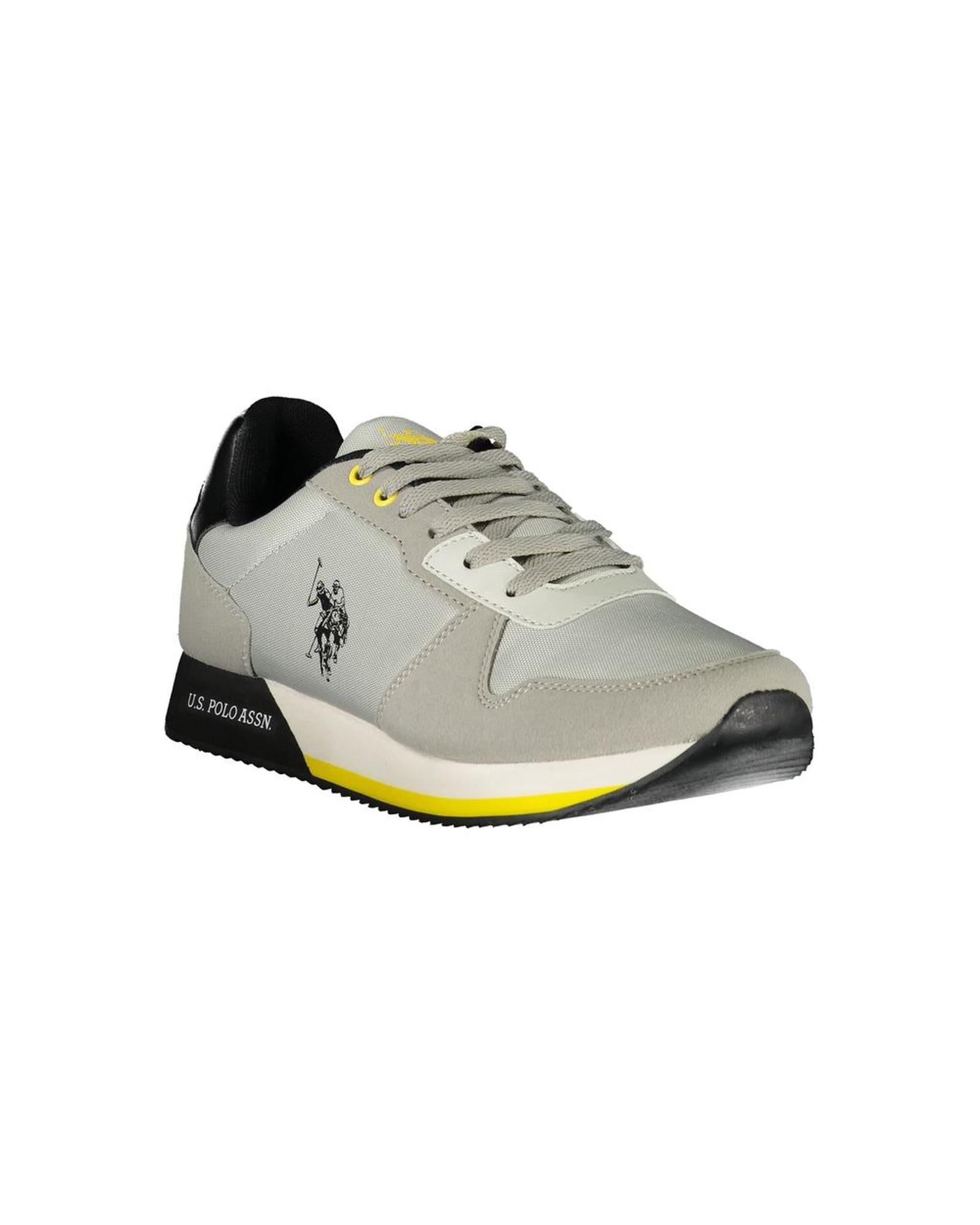 US POLO ASSN Men's Gray Polyester Sneaker - 43 EU