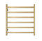 Premium Brushed Gold Towel Rack - 6 Bars, Square Design, AU Standard, 650x620mm Wide