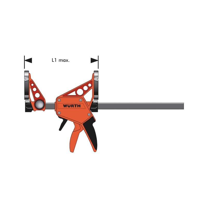 450mm  Quick-Grip One Handed Bar Clamp F Clamp Hand Trigger Action Clamp