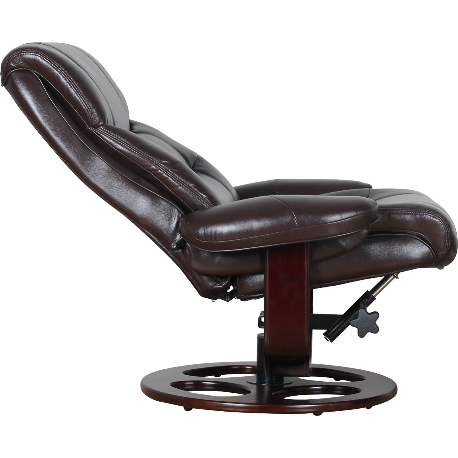Julio Faux Leather Premium Reclining Lounge Arm Chair w/ Ottoman Swivel Sofa