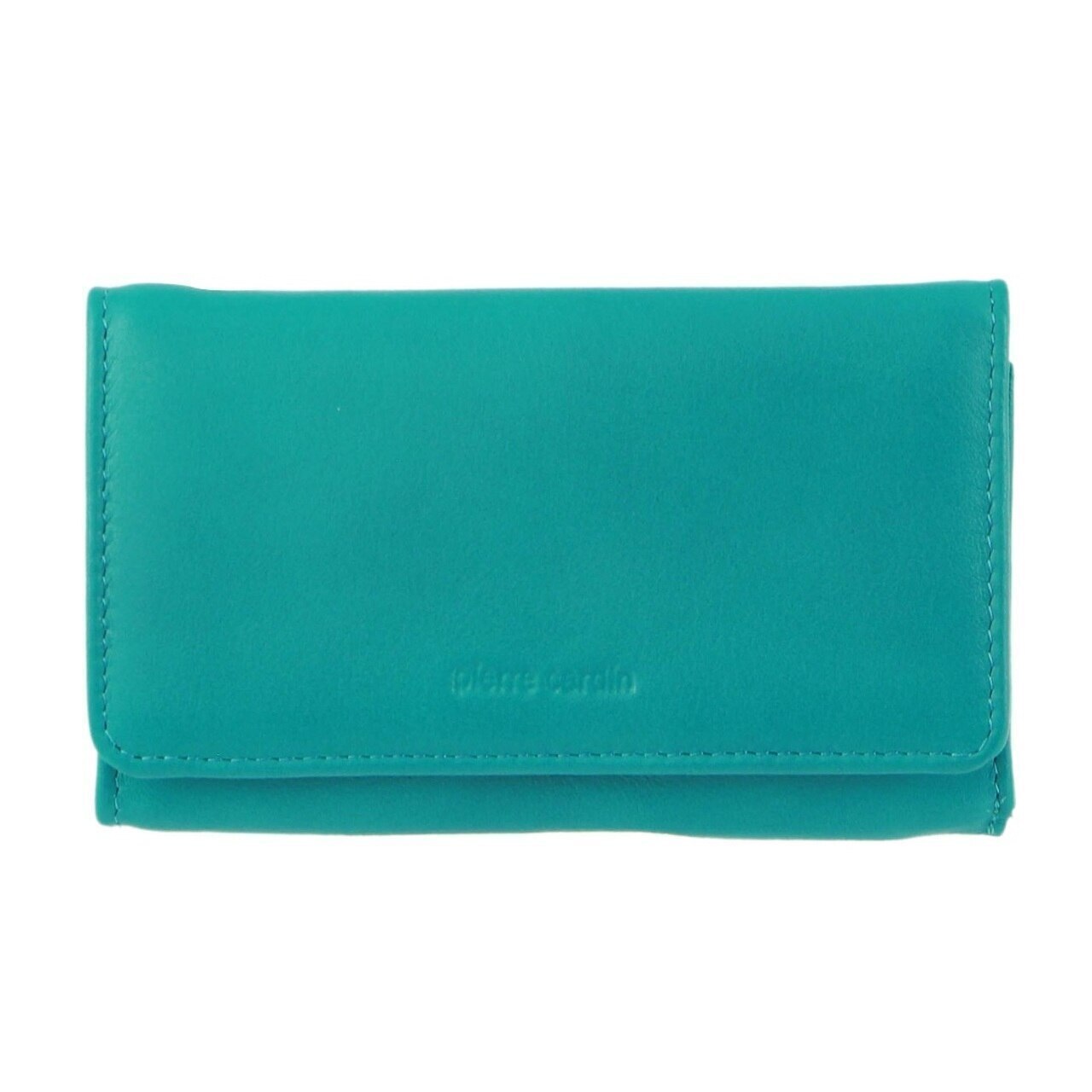 Womens Soft Italian Leather RFID Purse Wallet Rustic - Turquoise