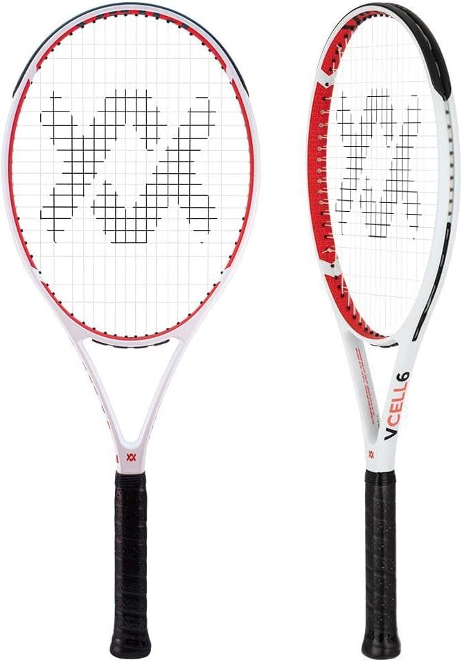 V-CELL 6 Tennis Racquet - Fully Strung Racket & Free Dampener - 4 1/4