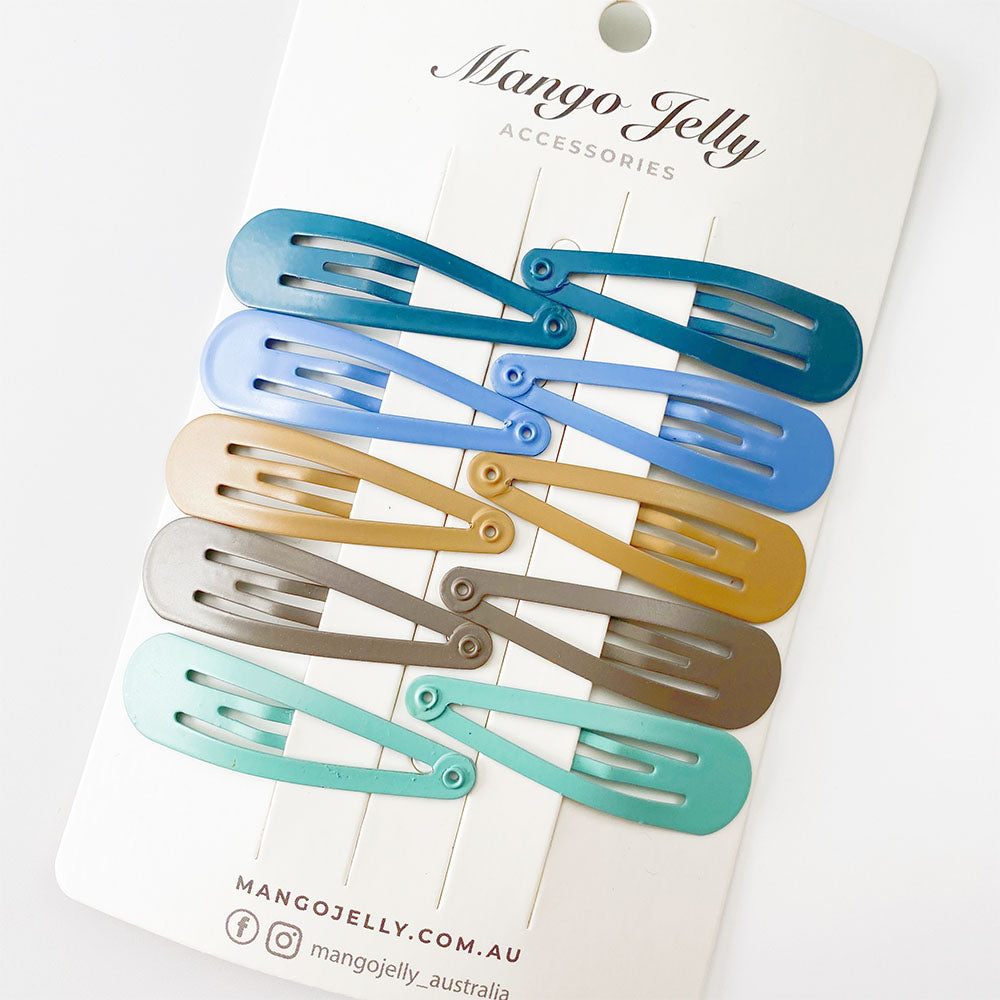 Everyday Snap Hair Clips (5cm) - Natural - Twin Pack