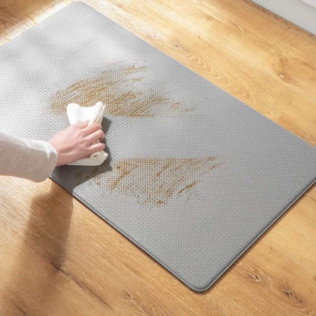 PVC Kitchen Floor Mat 2pcs Set Grey
