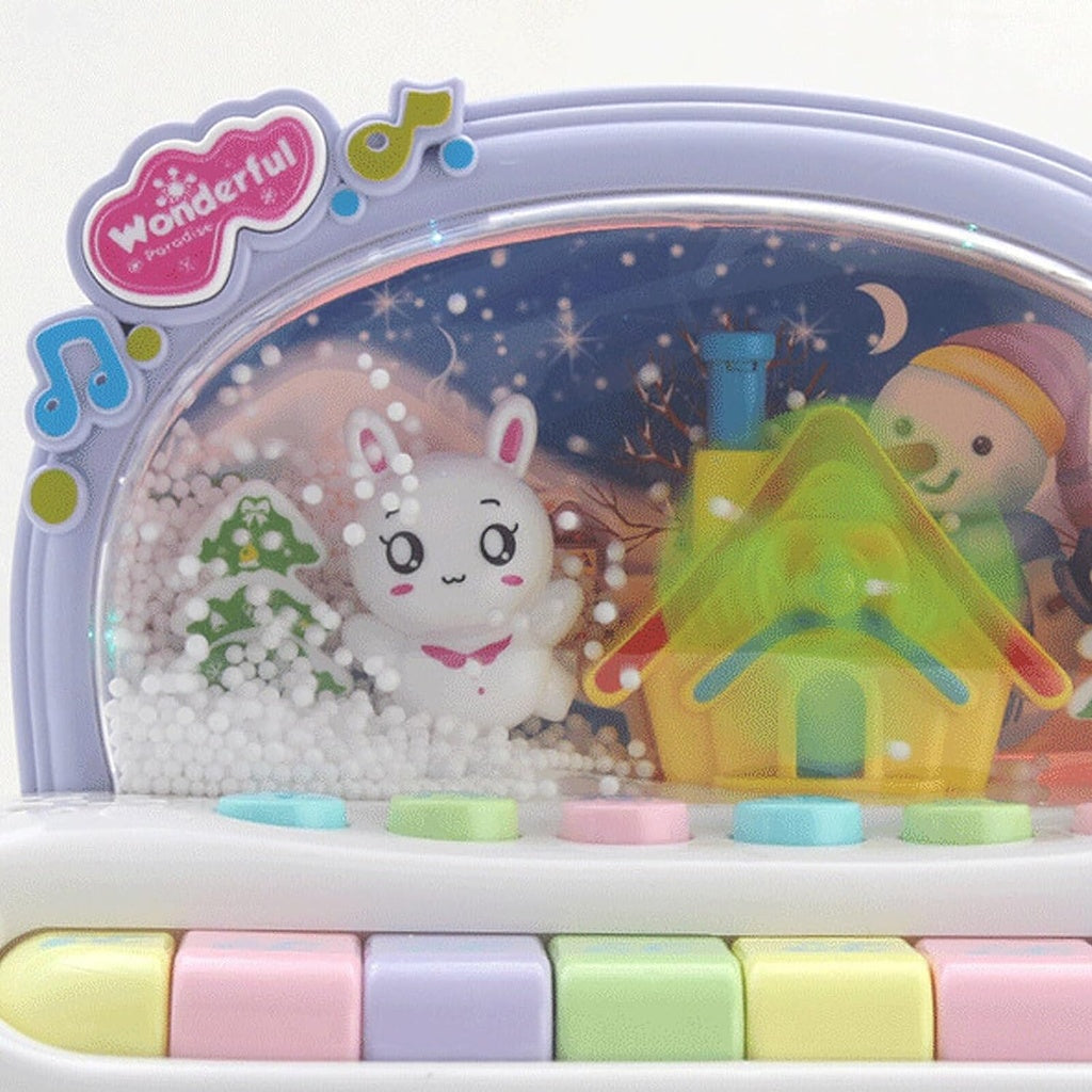 Kids Toy Musical Snowflake Electronic Piano Keyboard (White)